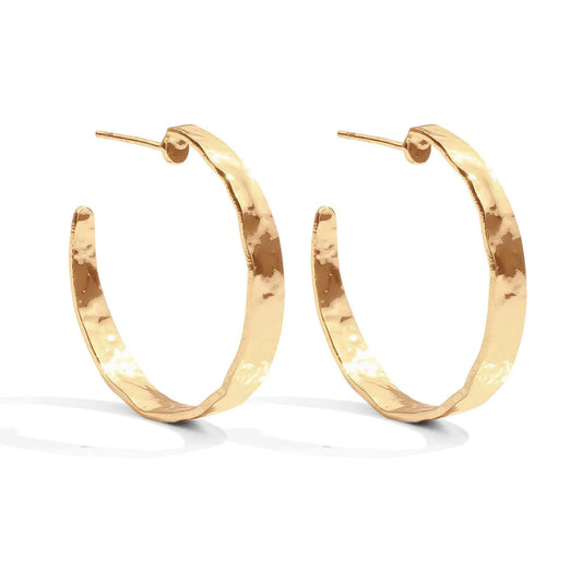 Gold Wide Gilded Hoops