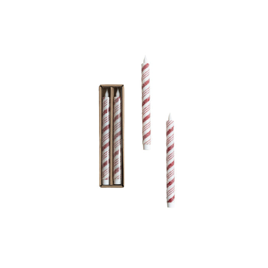 Flameless LED Taper Candles with 6 Hour Timer in Box, Set of 2