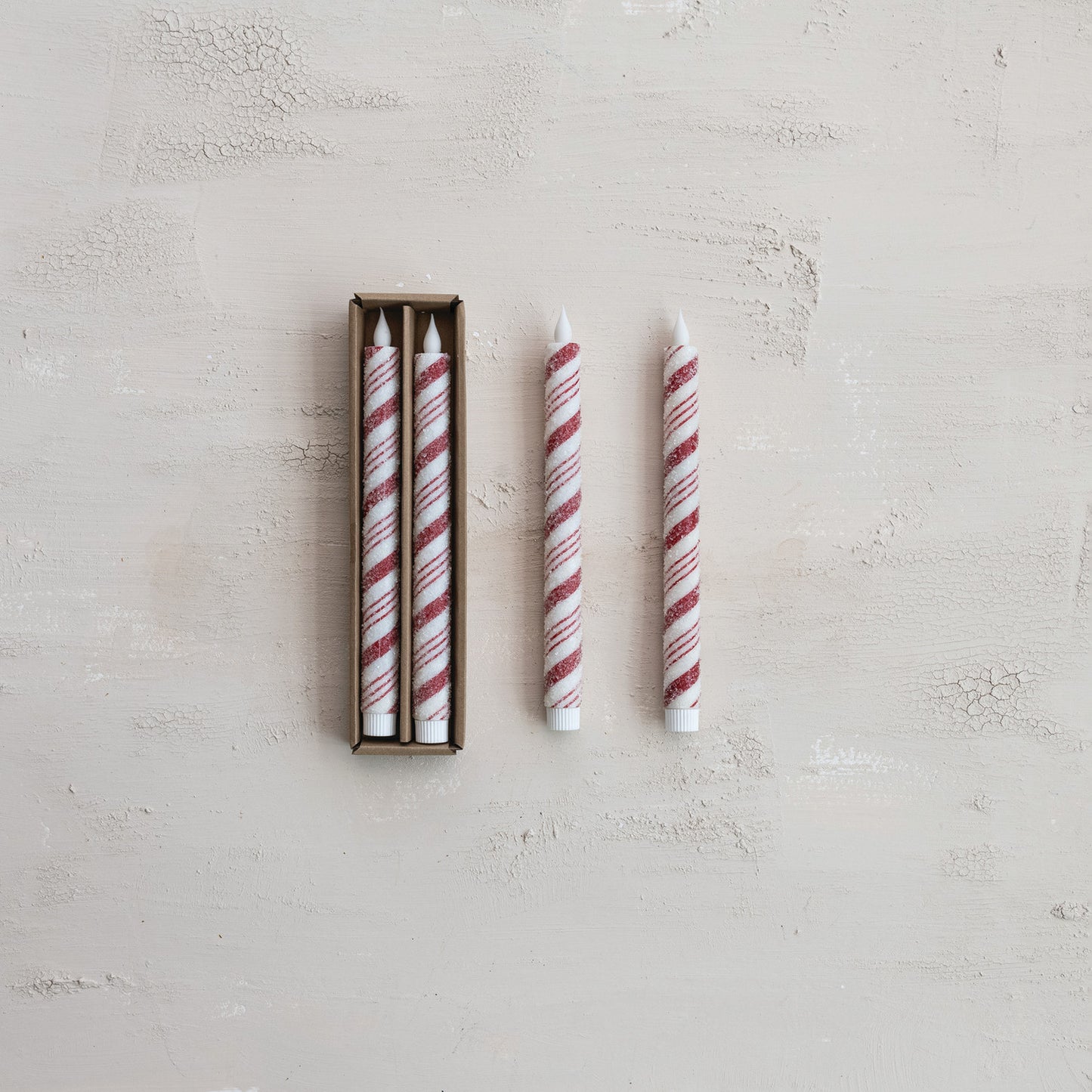 Flameless LED Taper Candles with 6 Hour Timer in Box, Set of 2