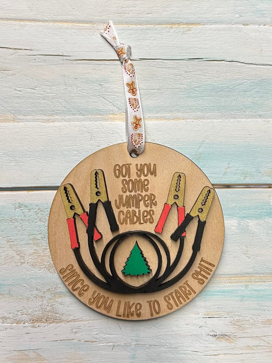Jumper Cables Ornament
