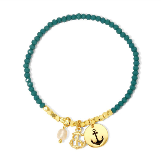 Anchor Stretch Charm Bracelet