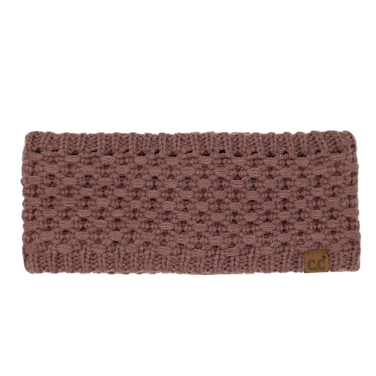 Coco Berry Cross Cell Stitch Knit Winter Headwrap