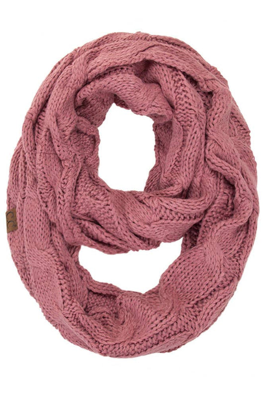 Mauve Knitted Scarf