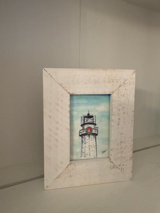 FI Sky Lighthouse Wreath Mini Art by Cheryl Zapata
