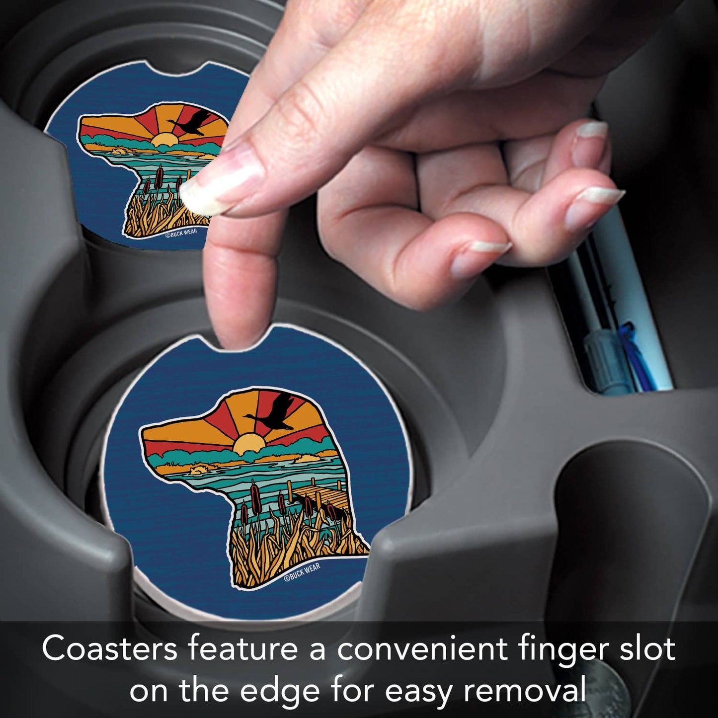 "Lab Life" Absorbent Stone Car Coaster 1pk