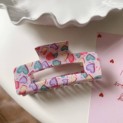 Valentine's Day Gift Heart Hair Claw Clips
