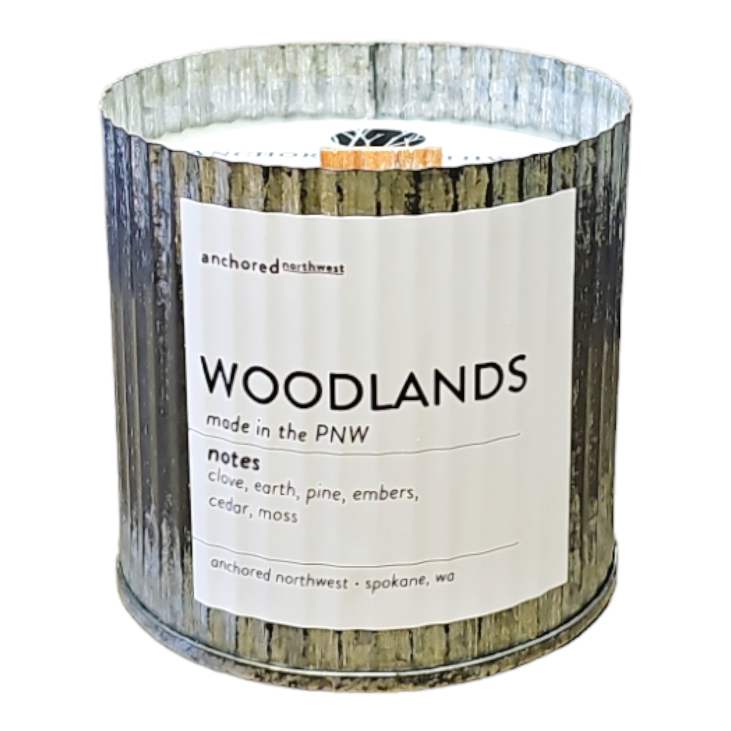 Woodlands Rustic Vintage Farmhouse Wood Wick Candle: 10oz