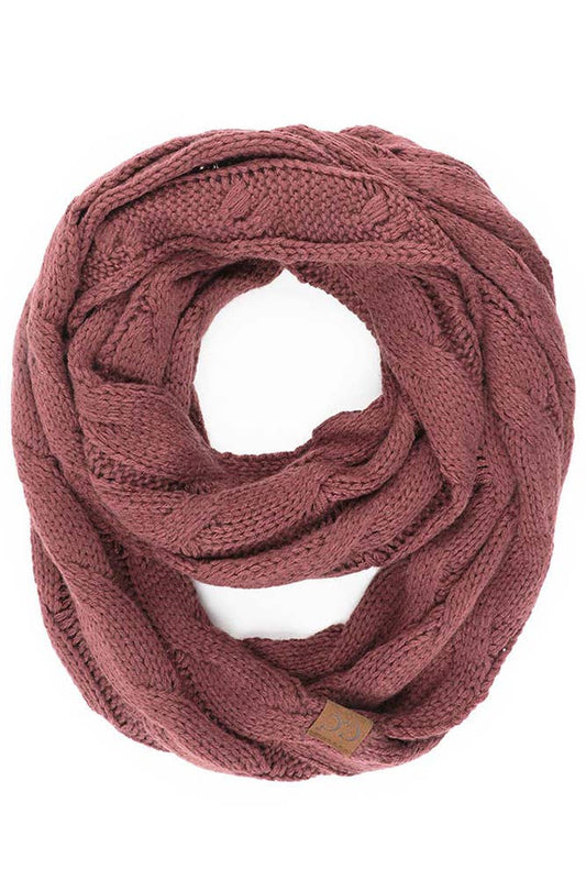 Coco Berry Knitted Scarf