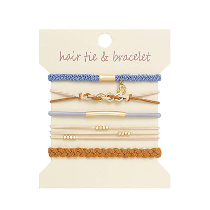 Bohemian Hair Tie Bracelet Set, BL