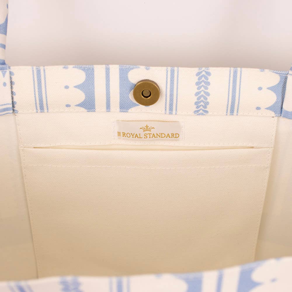 Chantilly Classic Tote White/Blue