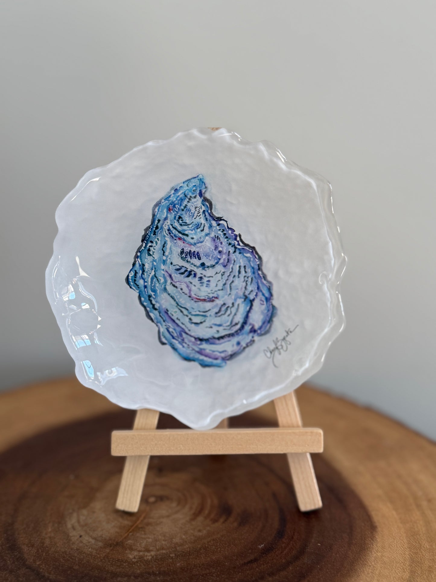 Fancy Oyster 5" Trinket Dish from C.Zapata Art