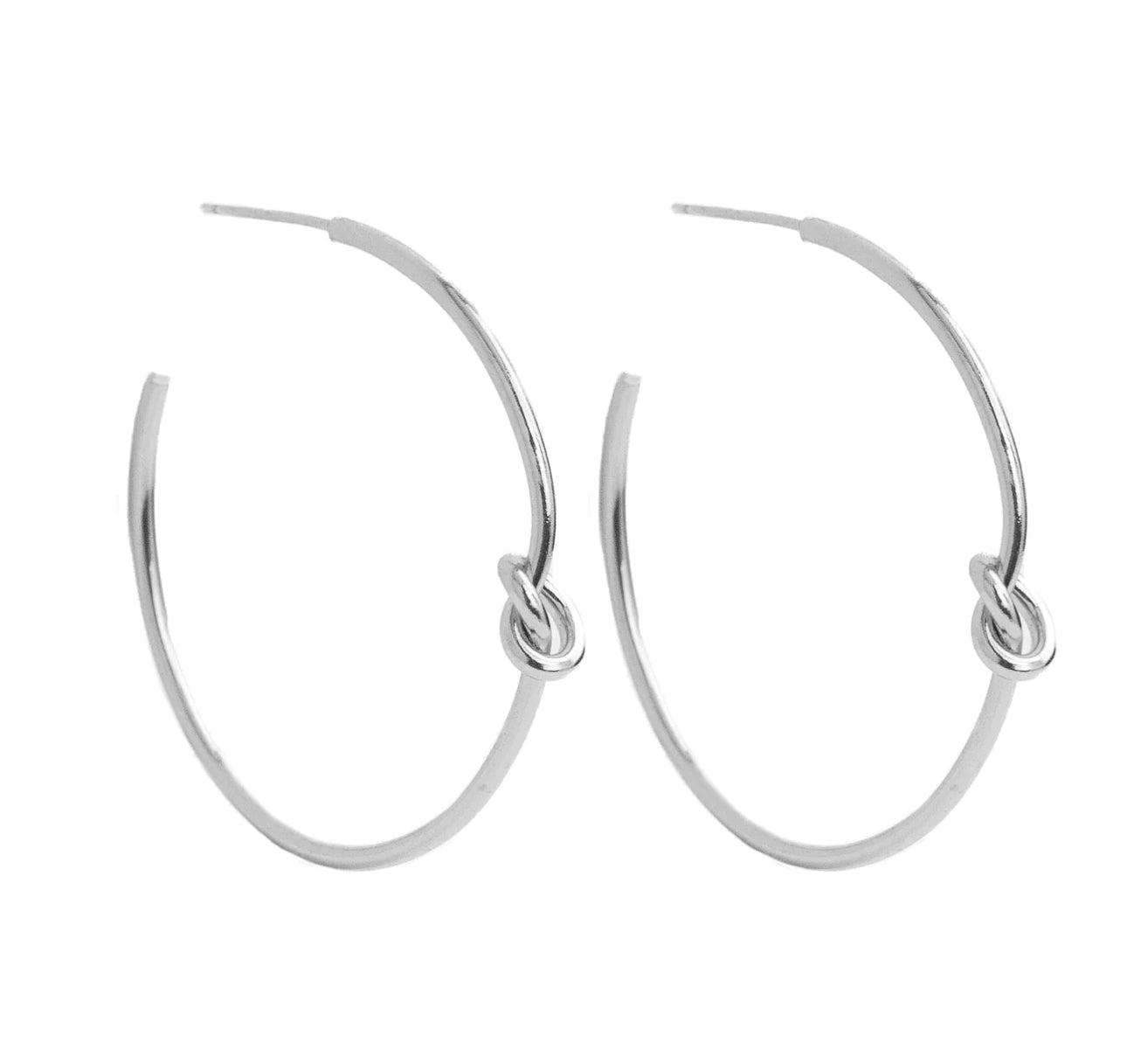 Delicate Hoop w/ Knot Accent