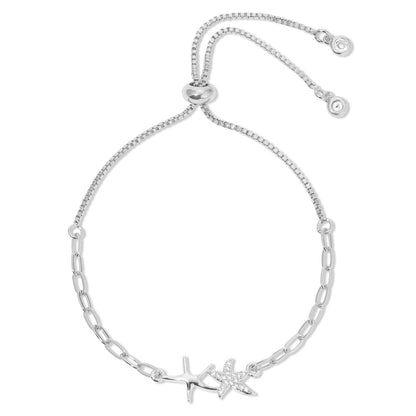 Double Starfish Pulley Bracelet: Gold