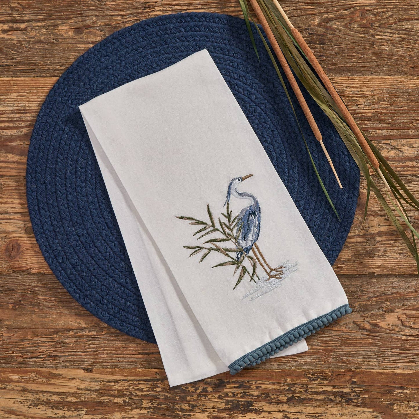 Blue Heron Decorative Dishtowel