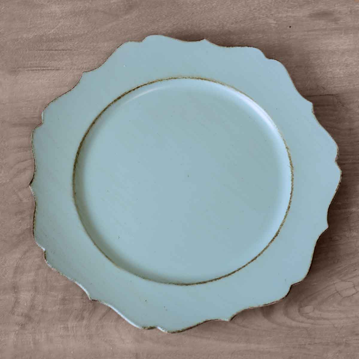 Cartouche Charger Antique Sky   13"