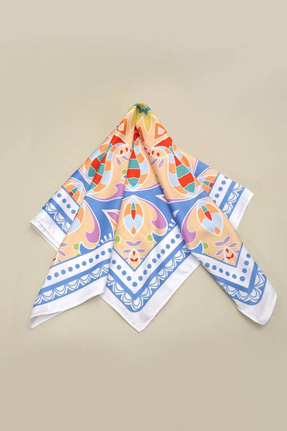Tribal Print Silky Feel Bandana Scarf