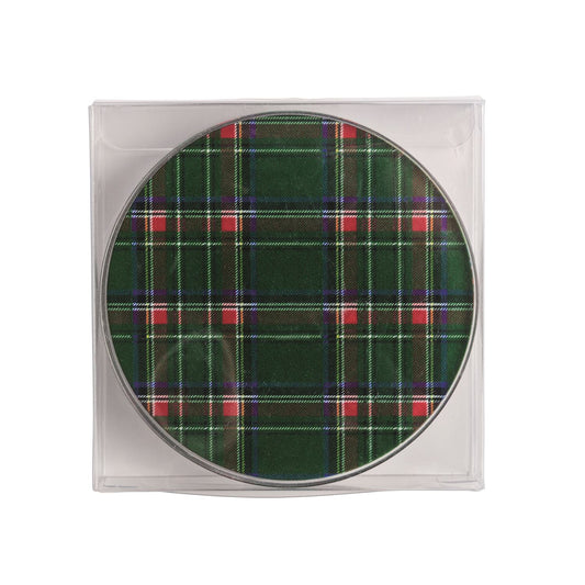 Green Tartan Coaster Set