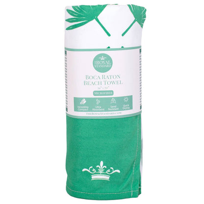 Emerald/White Boca Raton Beach Towel