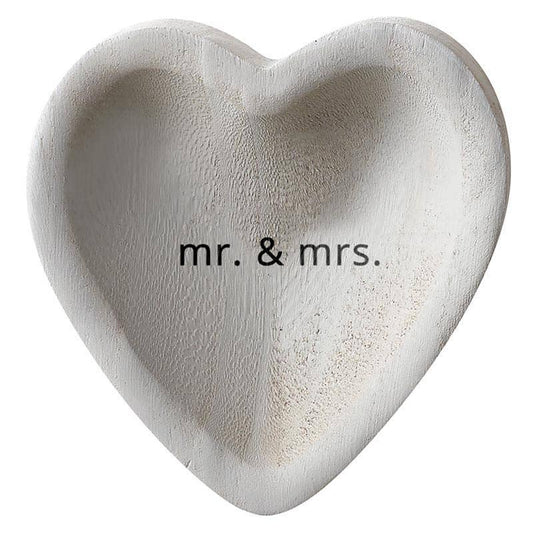 Mr. & Mrs. Paulownia Heart Trinket Tray