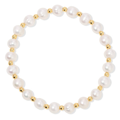 Pearls Please! Pearl and Bead Stretch Bracelet