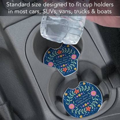 "Bloom Bright" Single Packaged Stone Car Coaster