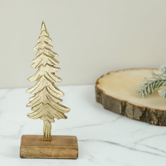 12.5" Gold Tree Table Top Decor