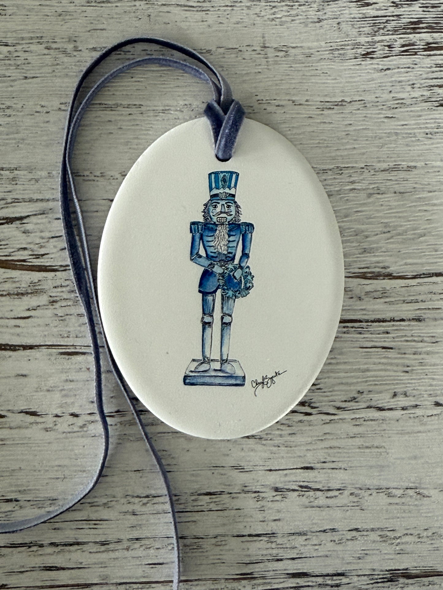Nutcracker Oval Ornament
