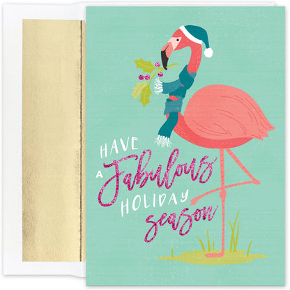 Fabulous Flamingos Boxed Holiday Cards
