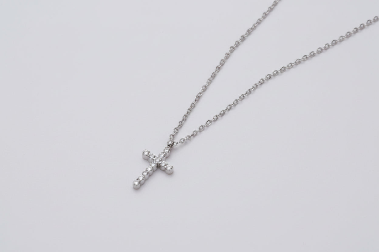 Rhinestone Cross Necklace