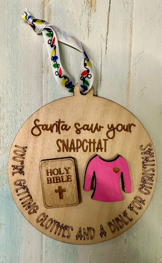 Snapchat  Ornament (Ribbons May Vary)
