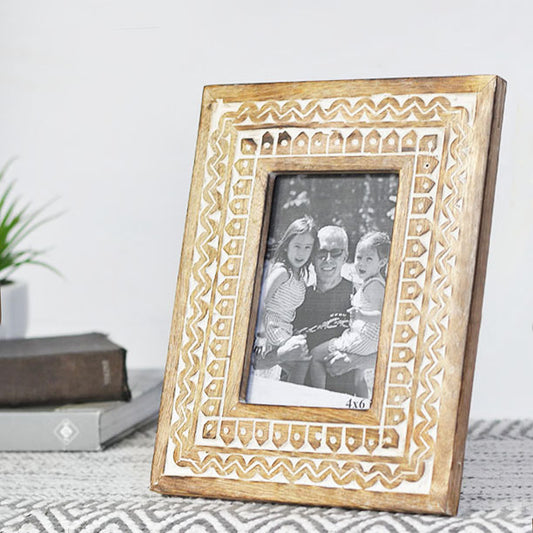 4 x 6 Pattern Wood Photo Frame