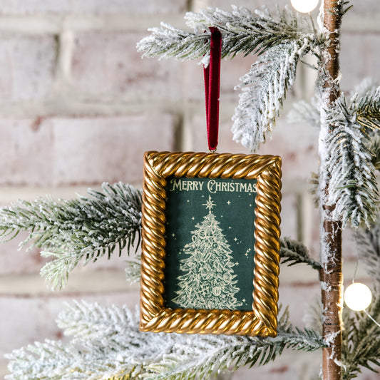 GOLD RECT. FRAME ORNAMENT