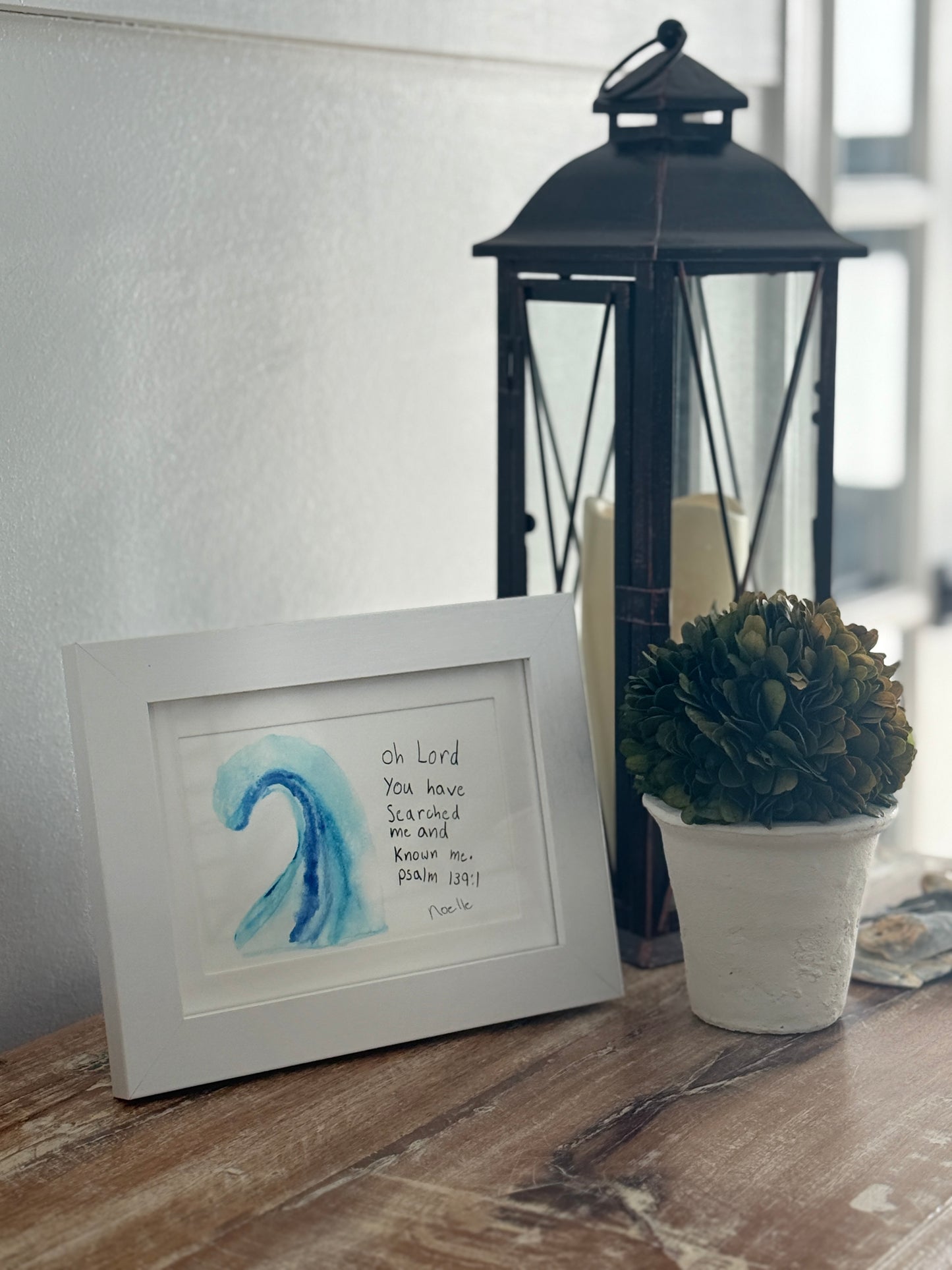 5x7 Wave Psalm 139 Frame by Noelle
