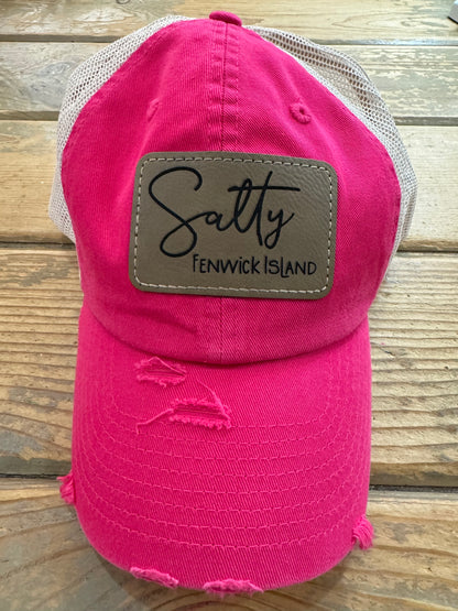 Salty Leather Patch Fenwick Island Hats