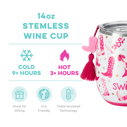 Let's Go Girls Stemless Wine Cup (14 oz)