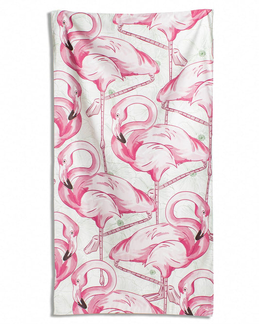 Bonaire Flamingo Giant Beach Towel    Pink/Multi    40x70