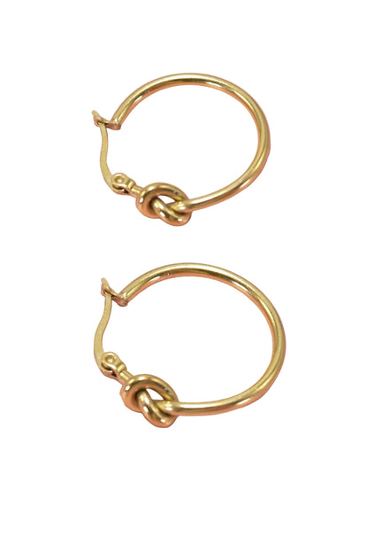 Gold Knot Hoop