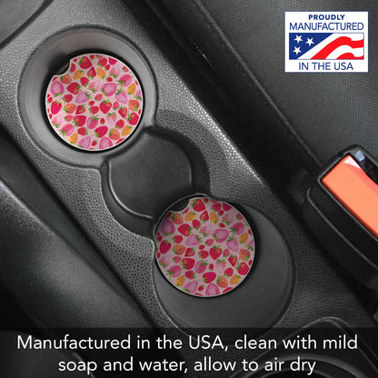 "Berry Sweet" Absorbent Stone Car Coaster 1pk