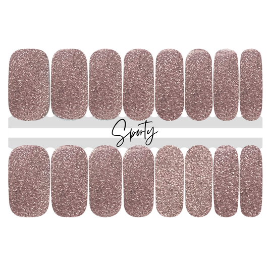 Shimmery Pink | Pink Glitter Nails | Glitter Nail Wrap
