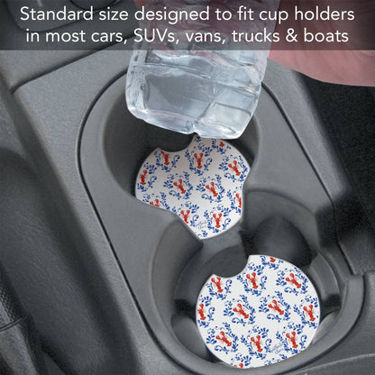 "Lobster Toss" Single Packaged Absorbent Stone Car Coaster
