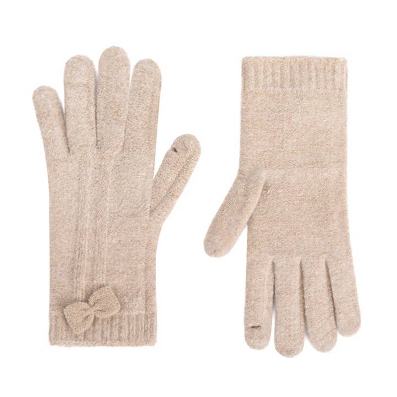 Bow Gloves: Khaki / M