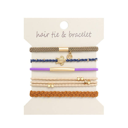 Bohemian Hair Tie Bracelet Set/Turtle
