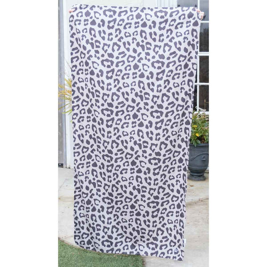 Shell/Black Leopard Beach Towel