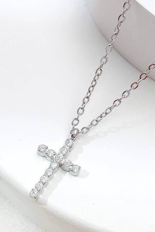 Rhinestone Cross Necklace