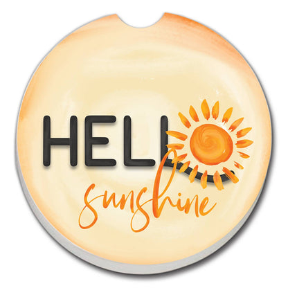 Hello Sunshine Absorbent Stone Car Coaster 1 Pk
