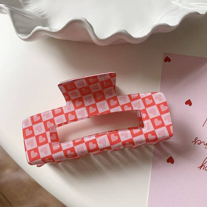 Valentine's Day Gift Heart Hair Claw Clips