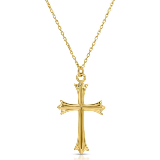 Cross Necklace: Gold