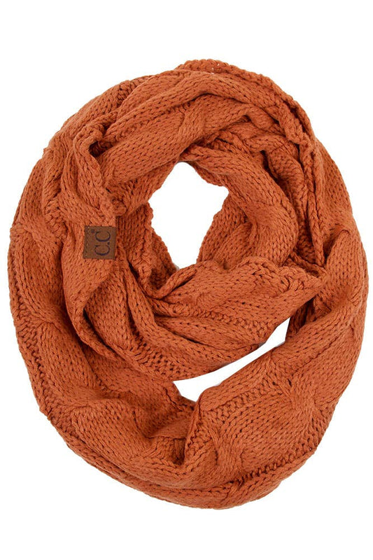 Rust Knitted Scarf