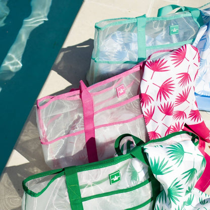 Boca Raton Beach Towel   Hot Pink/White   34x70