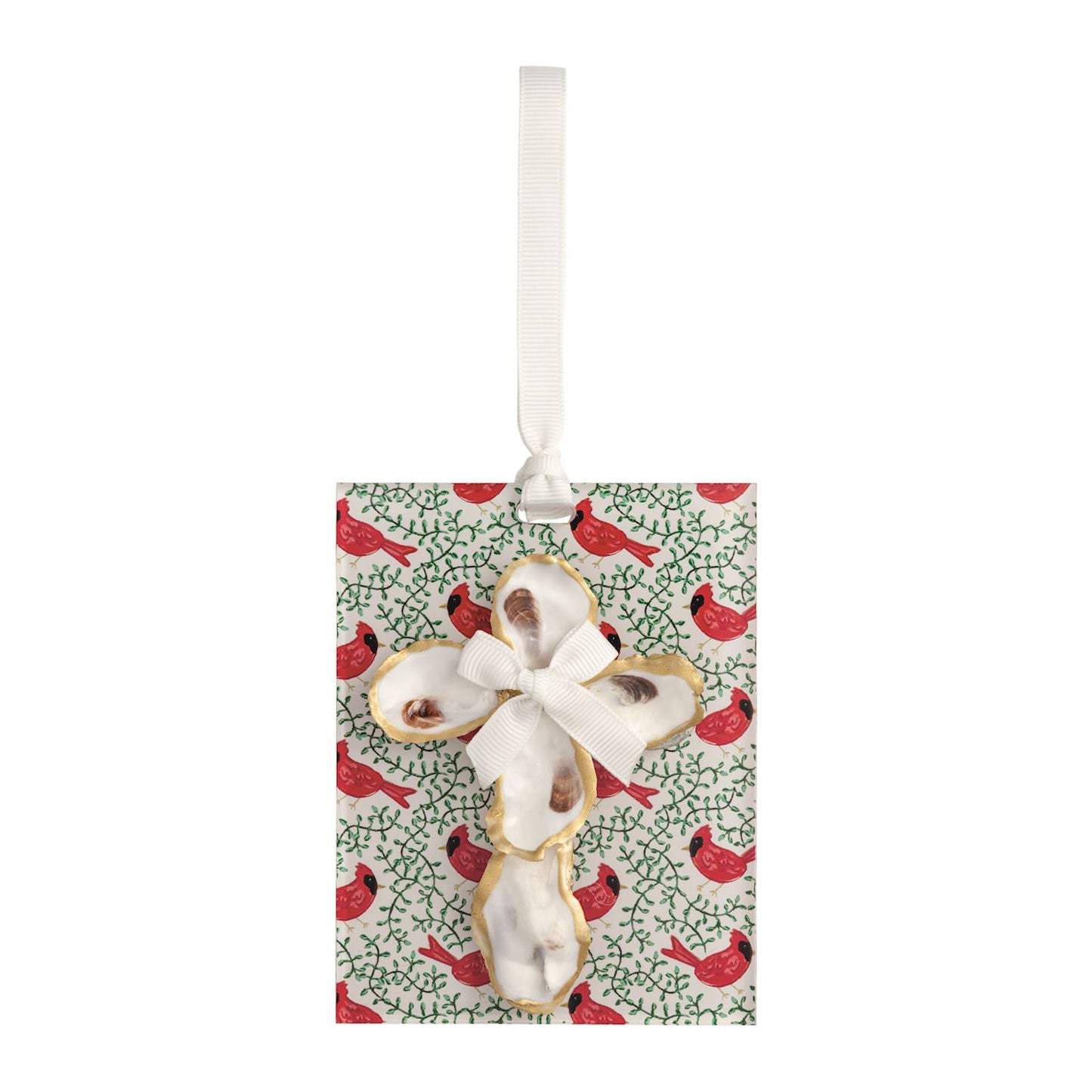 White Acrylic Oyster Ornament
